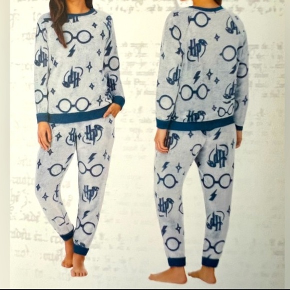 Wizarding World Teal 2-Piece Harry Potter Fleece Jogger Comfy Lounge Set Size 1X - Picture 1 of 10